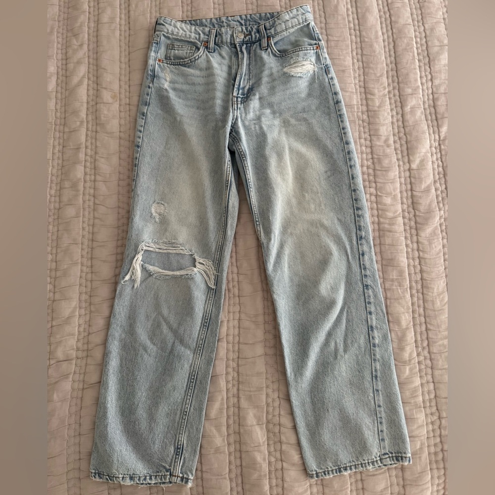 H&M - 2 - Light Blue Distressed Jeans